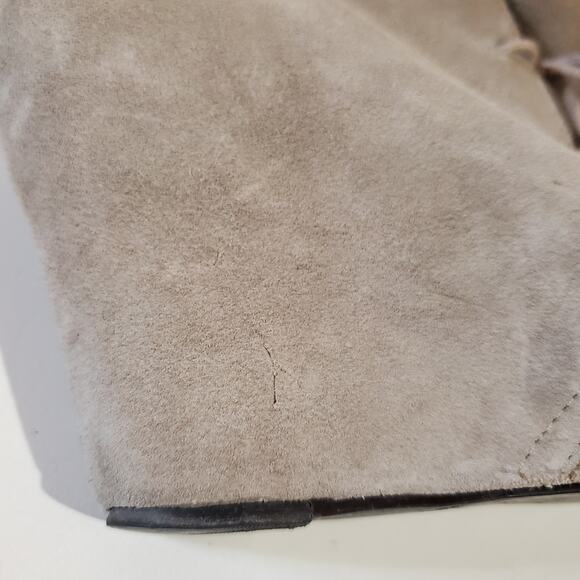 Steve Madden Women's 8M Galaxey Tan Suede Leather Wedge Lace-Up Booties - Picture 7 of 8